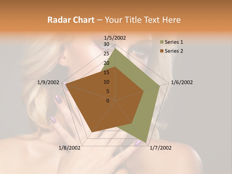 Beauty Nails Fingernail Model PowerPoint Template