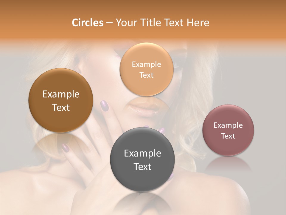 Beauty Nails Fingernail Model PowerPoint Template