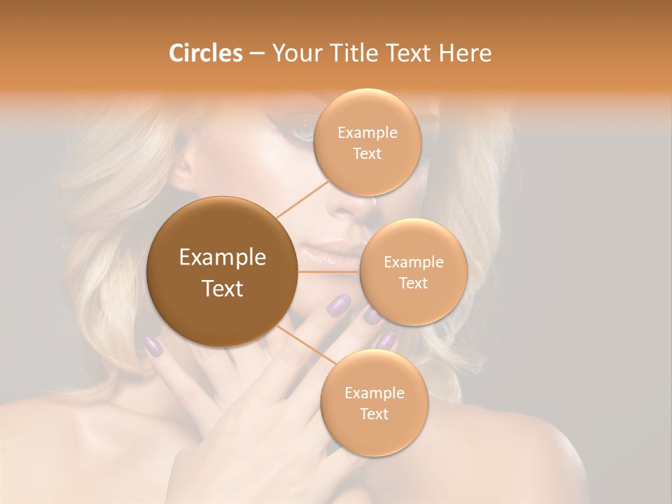 Beauty Nails Fingernail Model PowerPoint Template