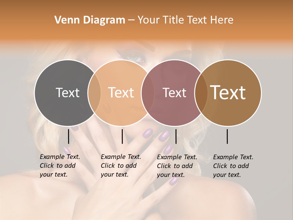 Beauty Nails Fingernail Model PowerPoint Template