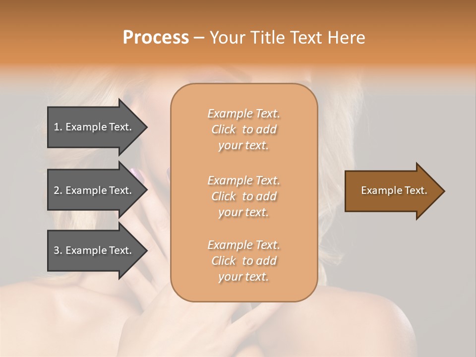 Beauty Nails Fingernail Model PowerPoint Template