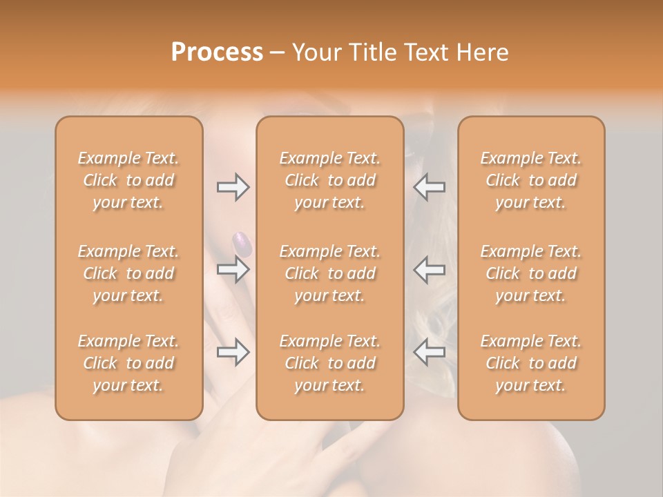 Beauty Nails Fingernail Model PowerPoint Template