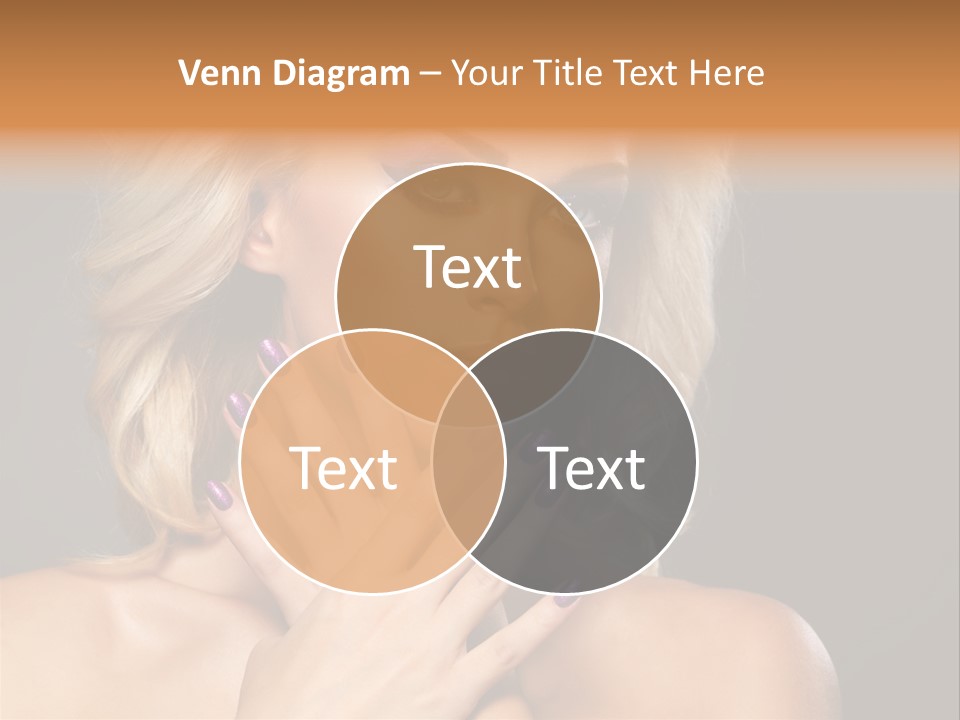 Beauty Nails Fingernail Model PowerPoint Template