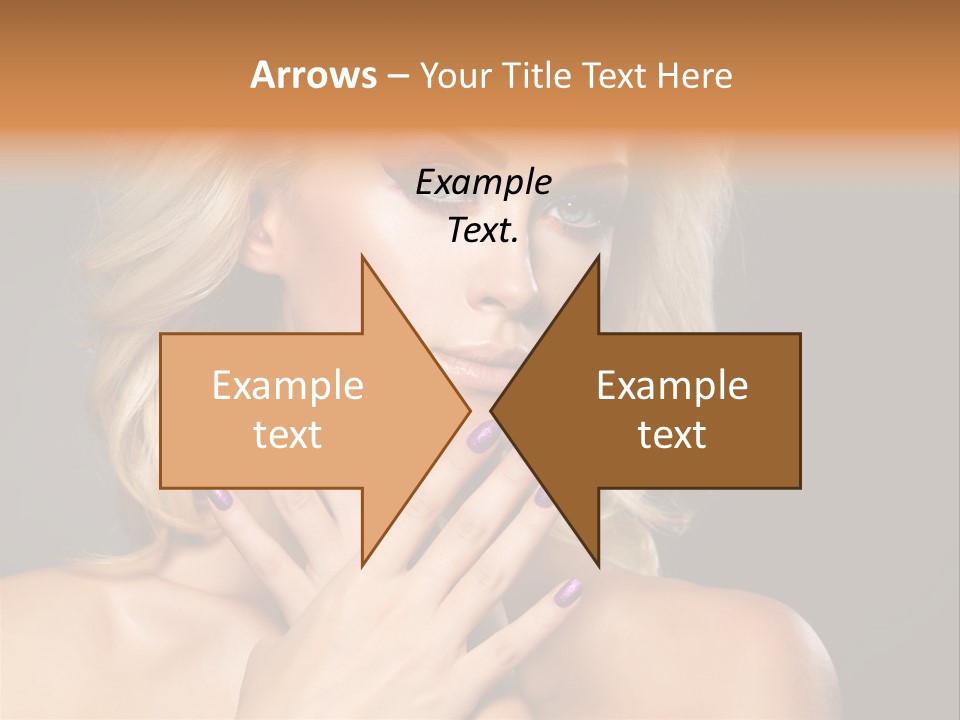 Beauty Nails Fingernail Model PowerPoint Template