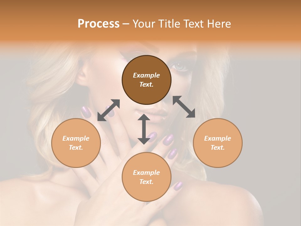 Beauty Nails Fingernail Model PowerPoint Template