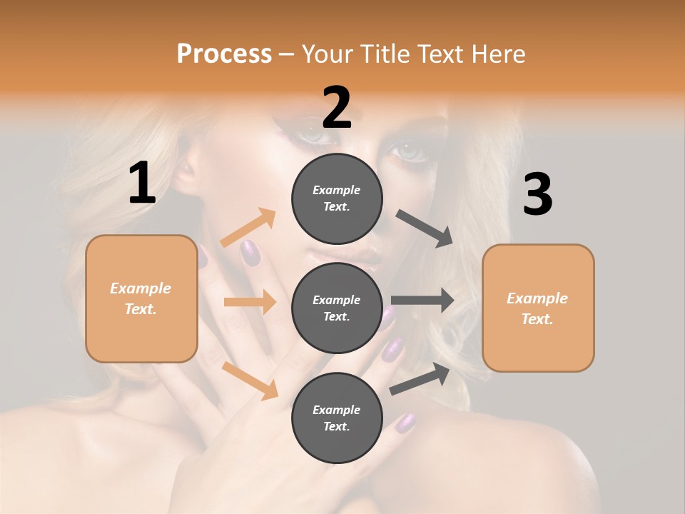 Beauty Nails Fingernail Model PowerPoint Template