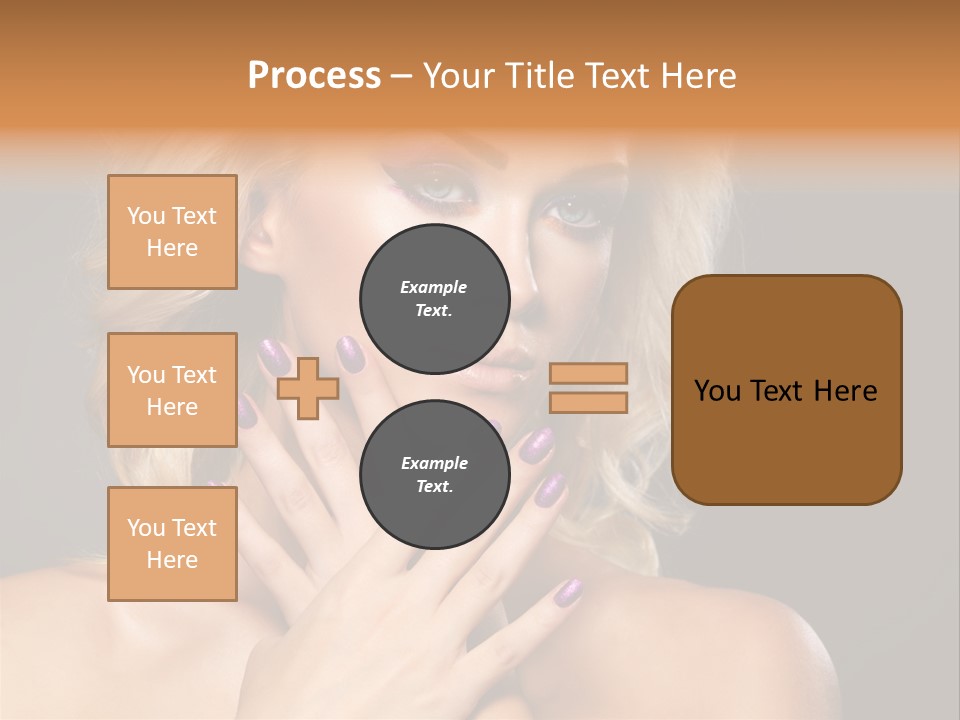 Beauty Nails Fingernail Model PowerPoint Template