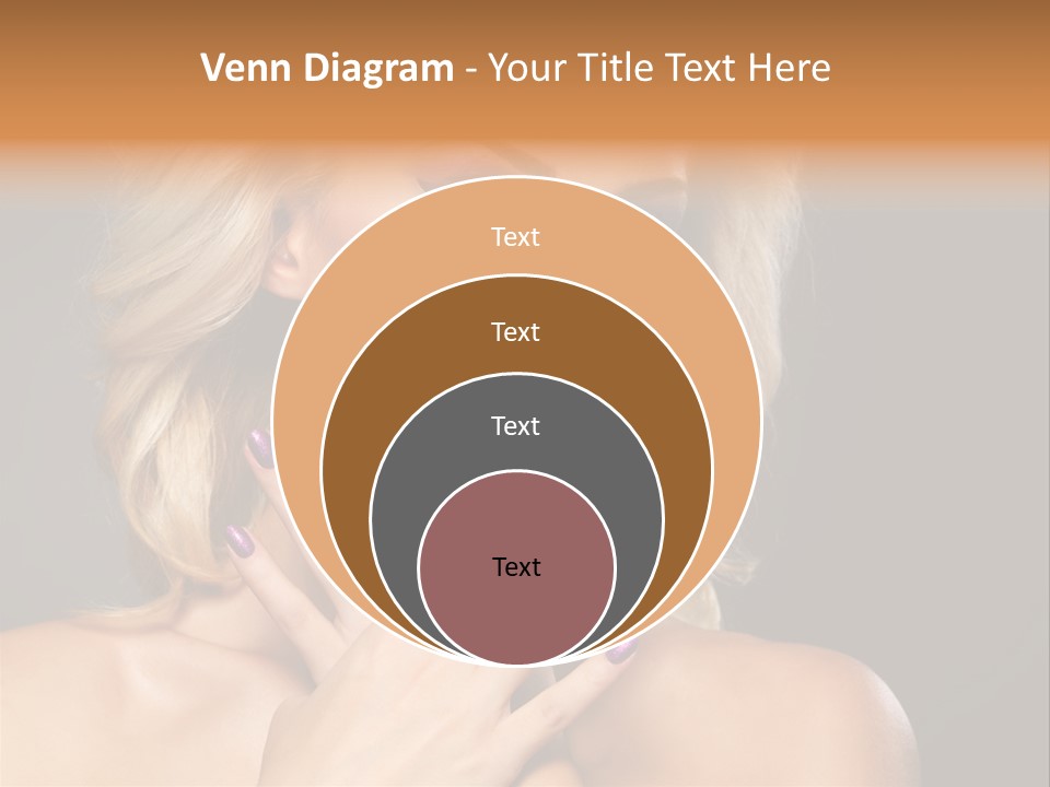 Beauty Nails Fingernail Model PowerPoint Template