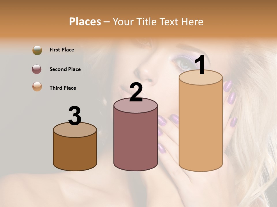 Glamour Contrast Beauty Nails PowerPoint Template