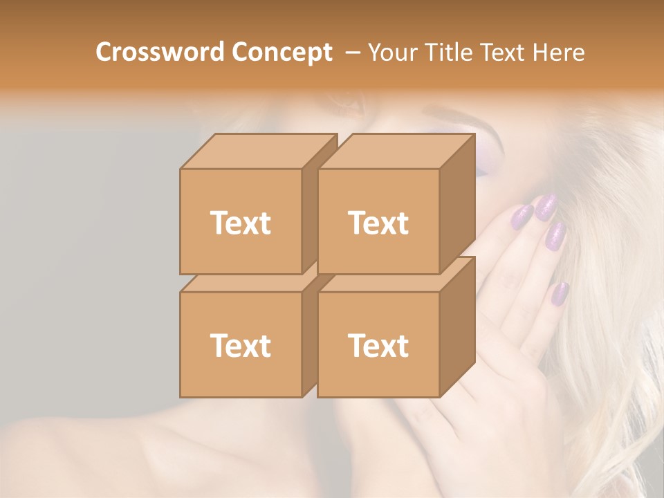 Glamour Contrast Beauty Nails PowerPoint Template