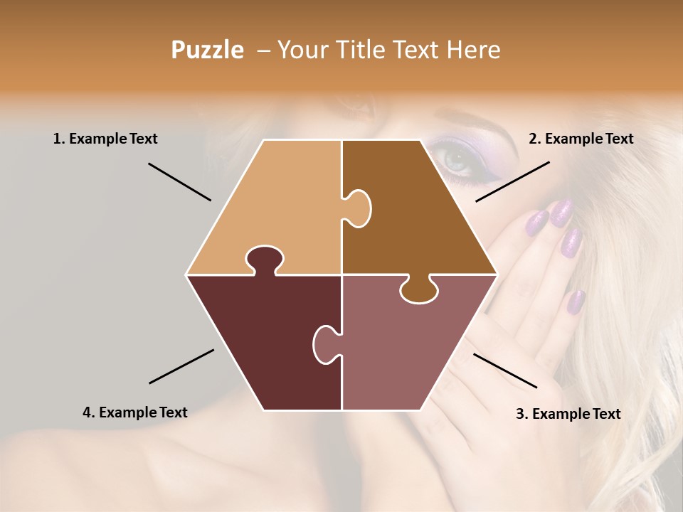 Glamour Contrast Beauty Nails PowerPoint Template