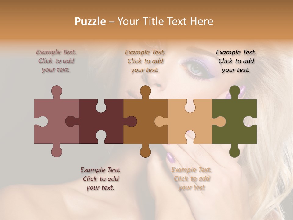 Glamour Contrast Beauty Nails PowerPoint Template