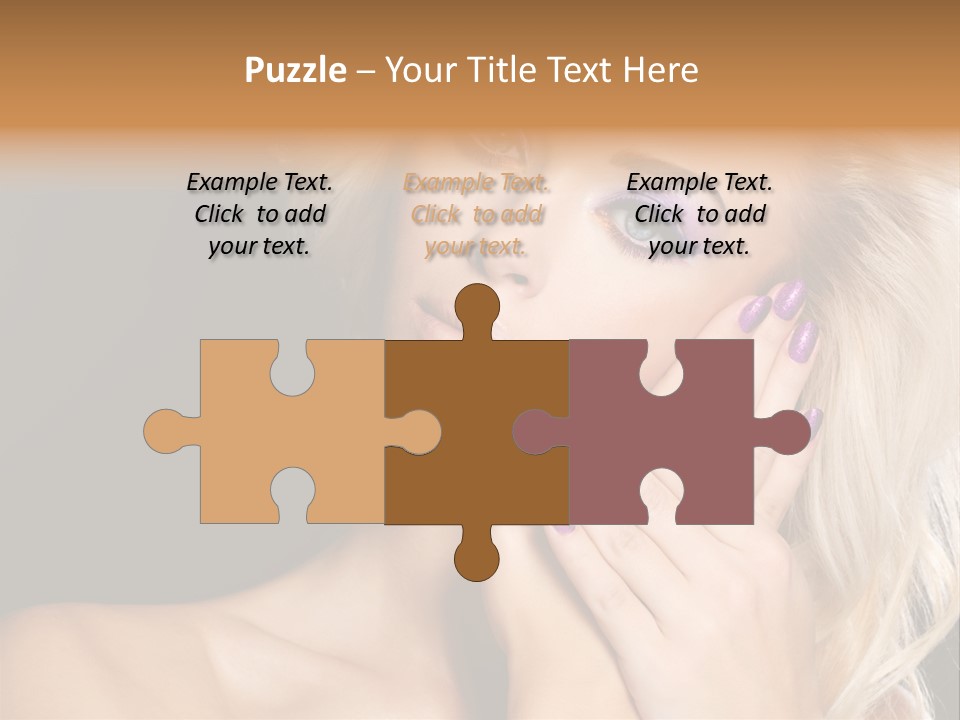 Glamour Contrast Beauty Nails PowerPoint Template