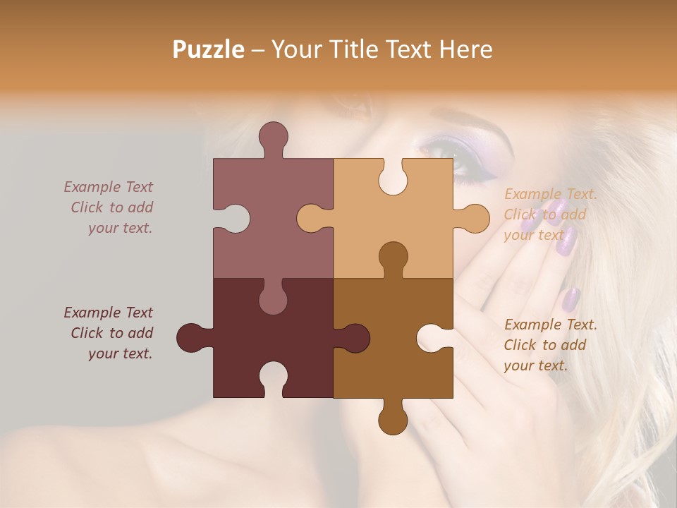 Glamour Contrast Beauty Nails PowerPoint Template