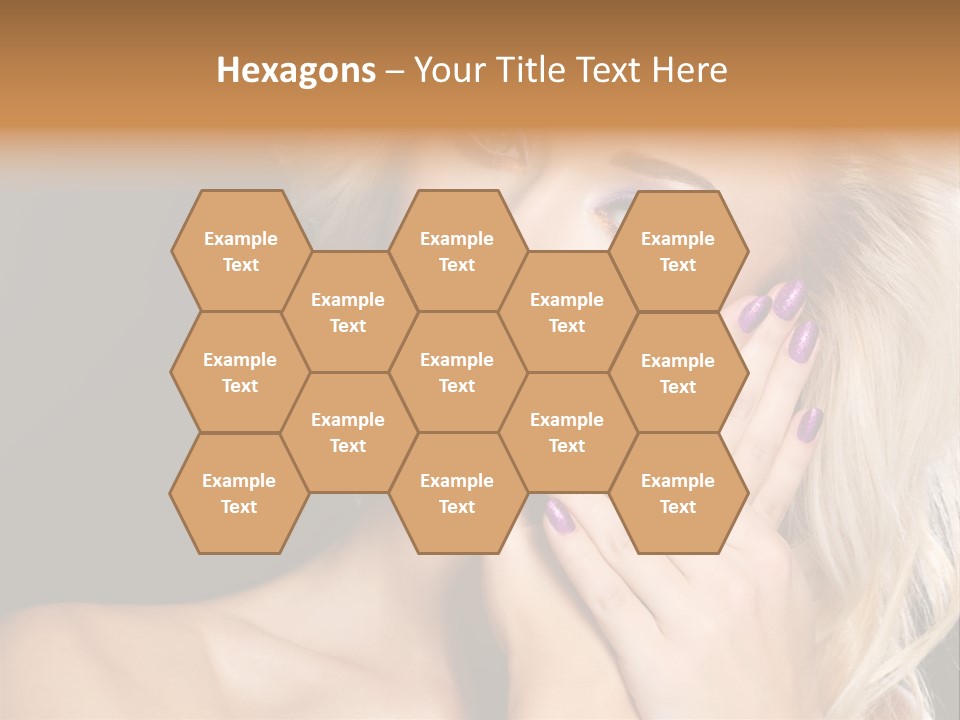 Glamour Contrast Beauty Nails PowerPoint Template