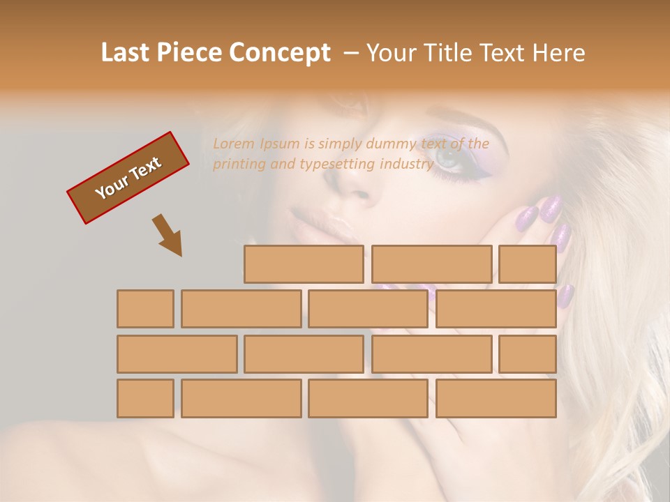 Glamour Contrast Beauty Nails PowerPoint Template