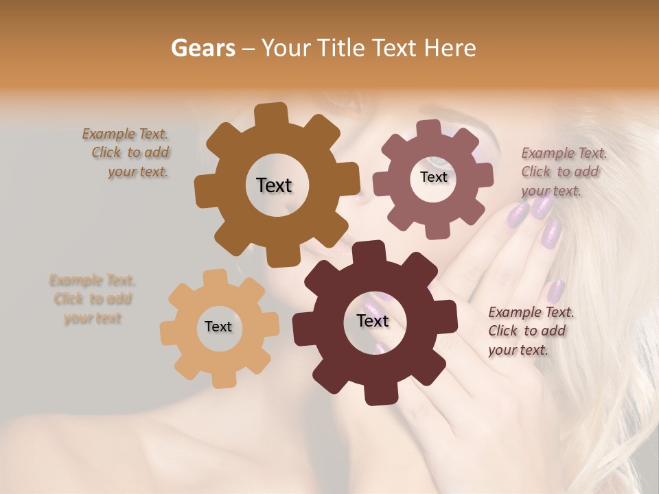 Glamour Contrast Beauty Nails PowerPoint Template