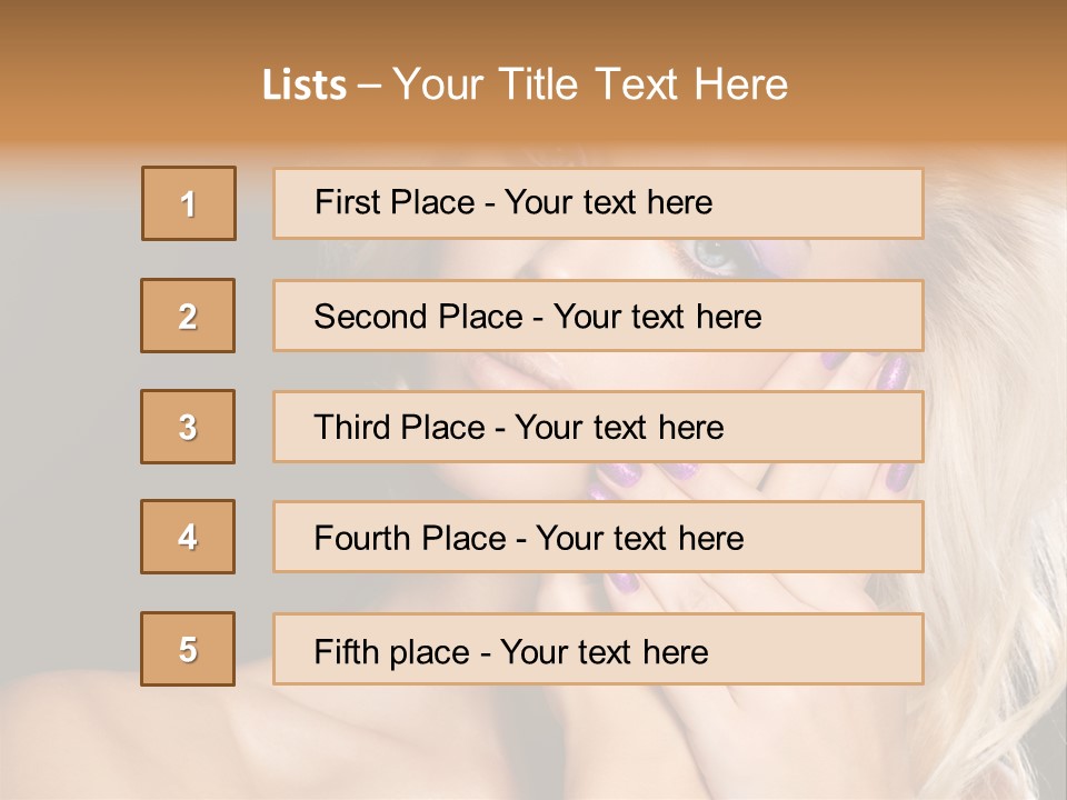Glamour Contrast Beauty Nails PowerPoint Template