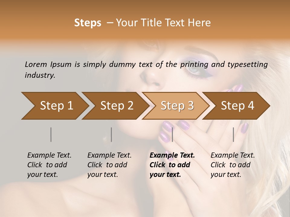 Glamour Contrast Beauty Nails PowerPoint Template