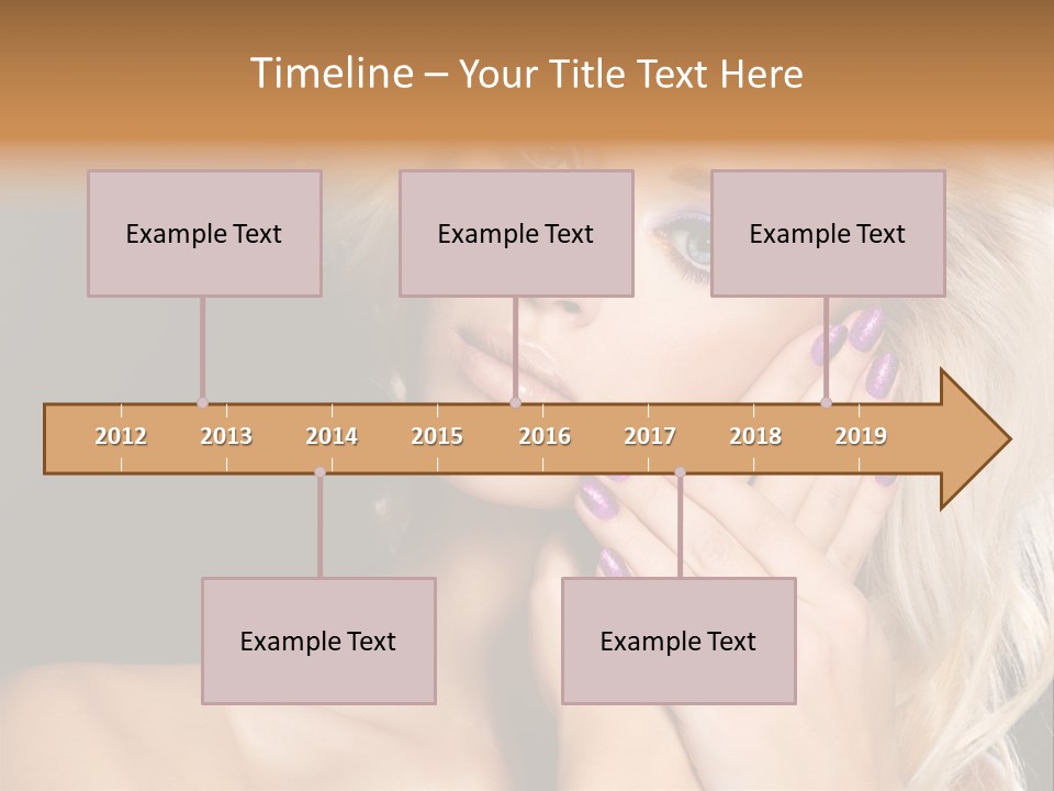 Glamour Contrast Beauty Nails PowerPoint Template