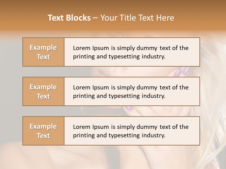 Glamour Contrast Beauty Nails PowerPoint Template