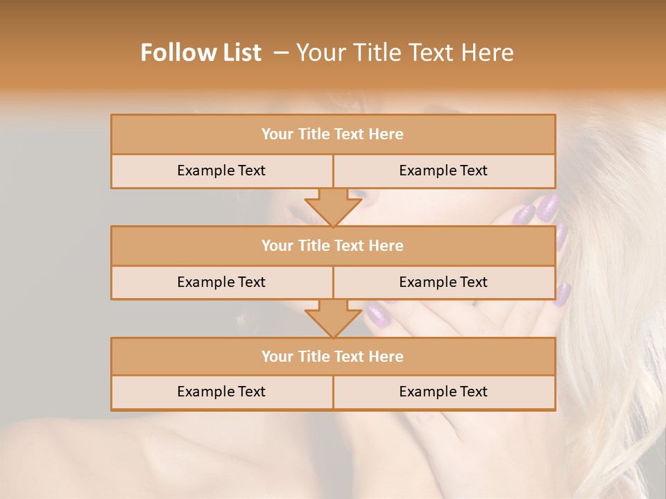 Glamour Contrast Beauty Nails PowerPoint Template