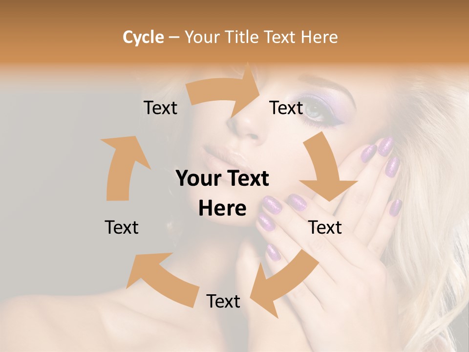 Glamour Contrast Beauty Nails PowerPoint Template