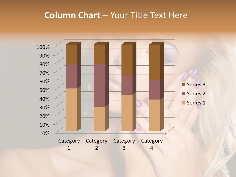 Glamour Contrast Beauty Nails PowerPoint Template