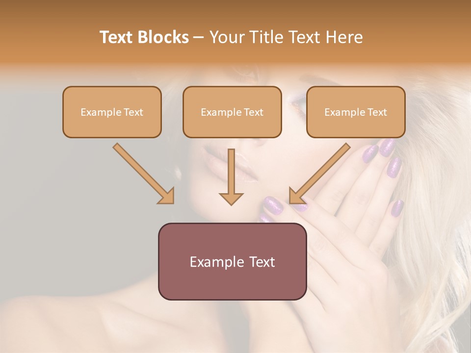 Glamour Contrast Beauty Nails PowerPoint Template