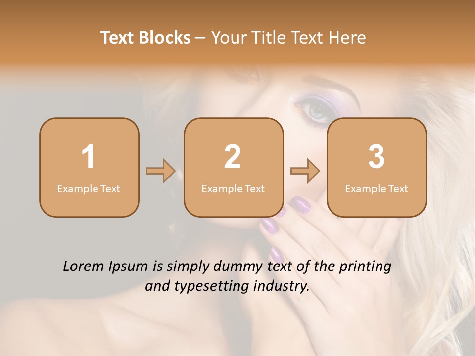 Glamour Contrast Beauty Nails PowerPoint Template