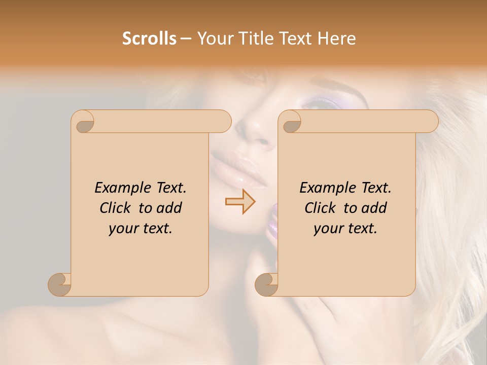 Glamour Contrast Beauty Nails PowerPoint Template