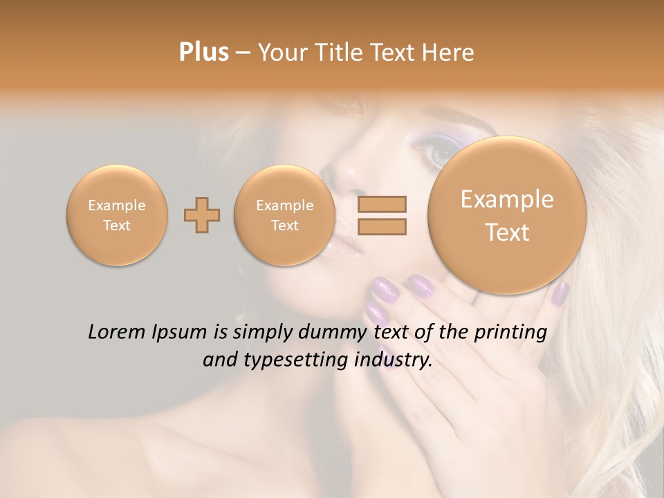 Glamour Contrast Beauty Nails PowerPoint Template