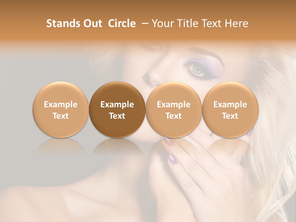 Glamour Contrast Beauty Nails PowerPoint Template