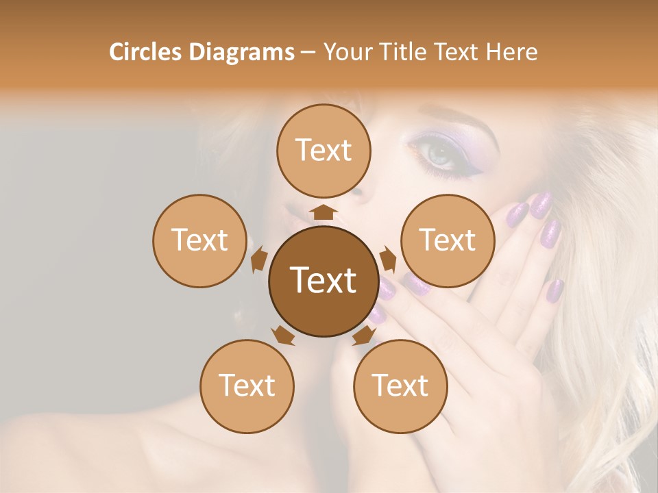 Glamour Contrast Beauty Nails PowerPoint Template