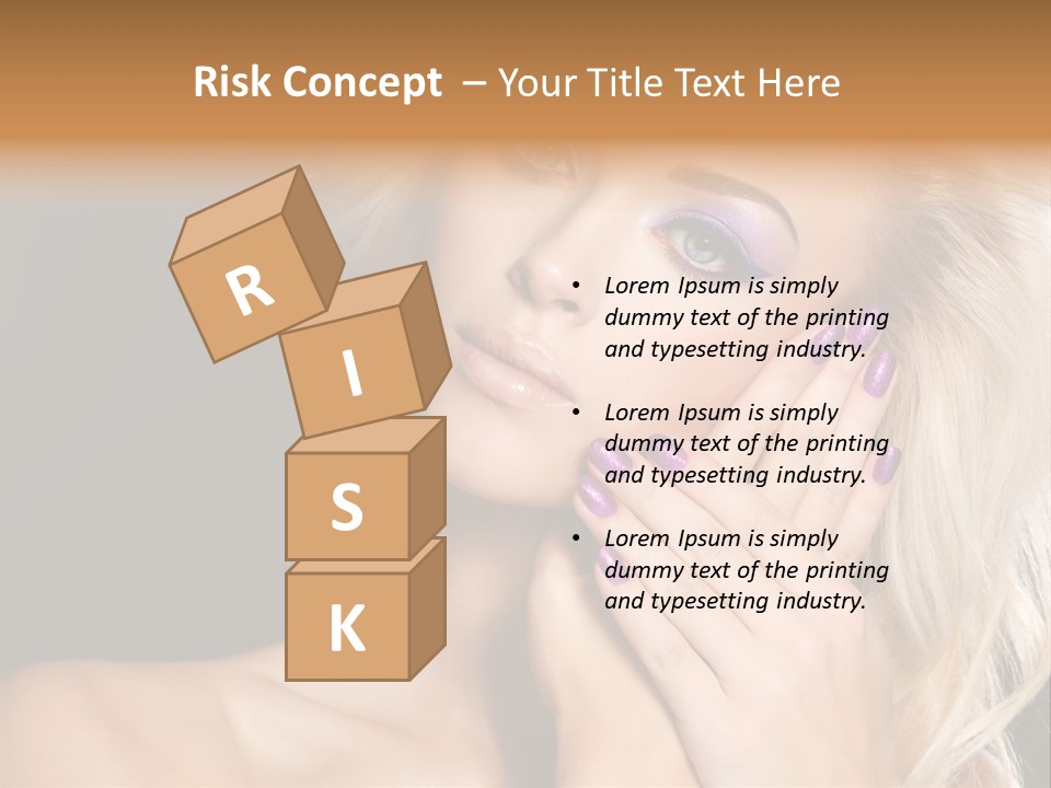 Glamour Contrast Beauty Nails PowerPoint Template