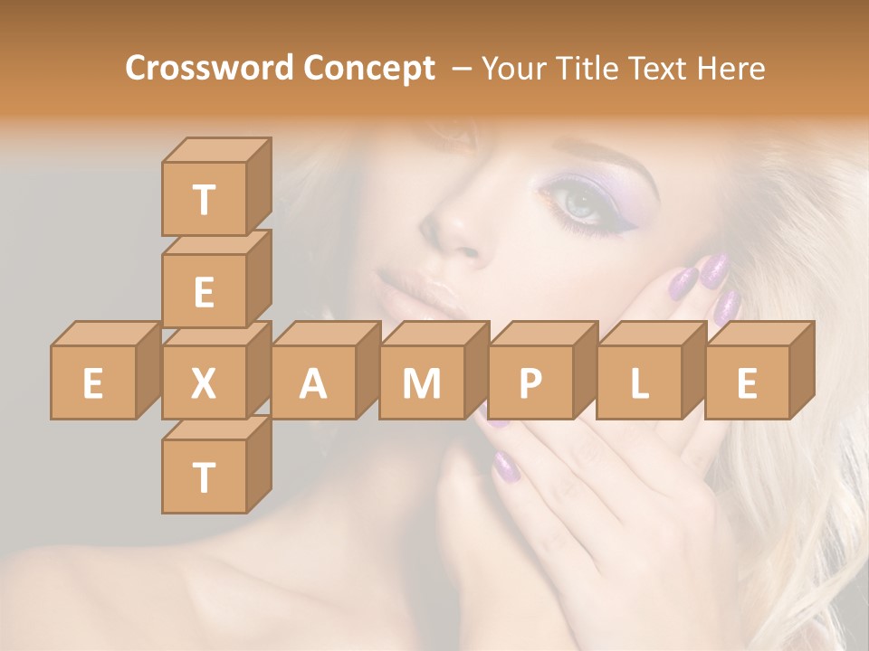 Glamour Contrast Beauty Nails PowerPoint Template