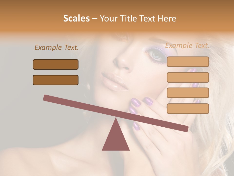 Glamour Contrast Beauty Nails PowerPoint Template