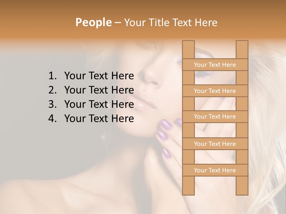 Glamour Contrast Beauty Nails PowerPoint Template