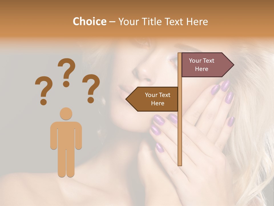 Glamour Contrast Beauty Nails PowerPoint Template