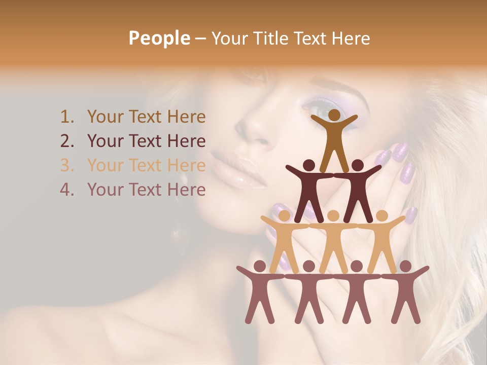 Glamour Contrast Beauty Nails PowerPoint Template