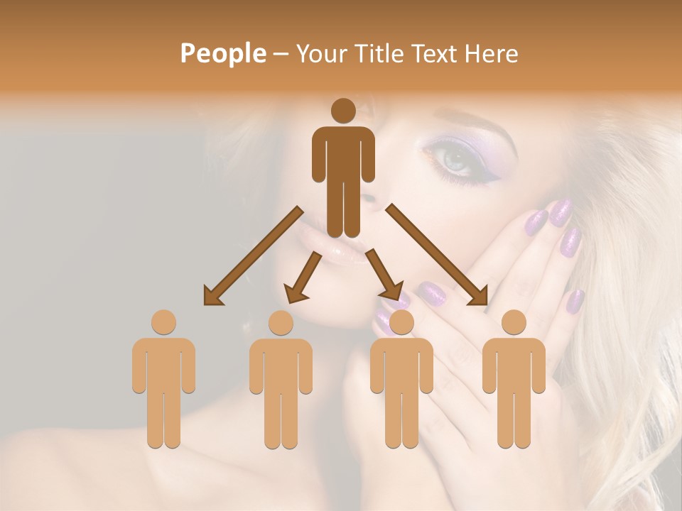 Glamour Contrast Beauty Nails PowerPoint Template