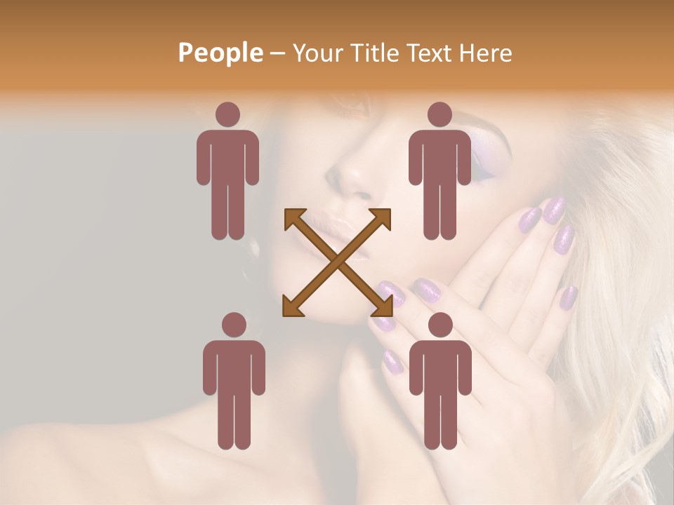 Glamour Contrast Beauty Nails PowerPoint Template