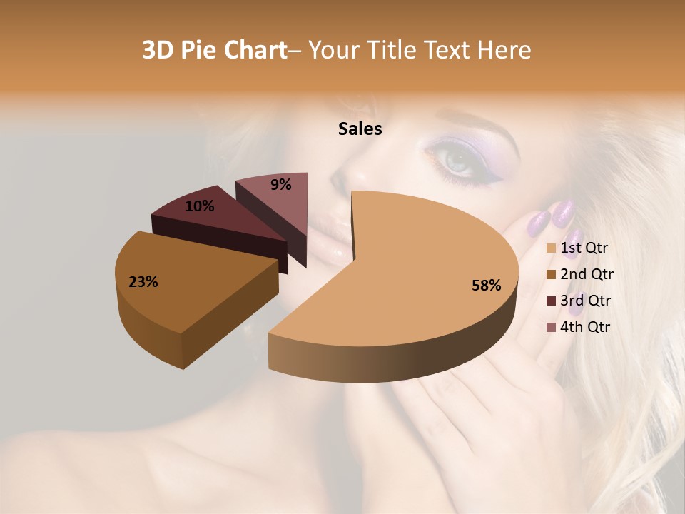 Glamour Contrast Beauty Nails PowerPoint Template