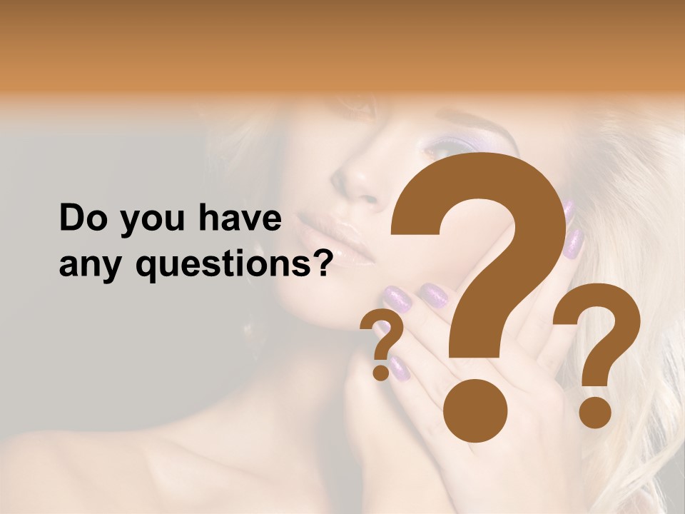 Glamour Contrast Beauty Nails PowerPoint Template