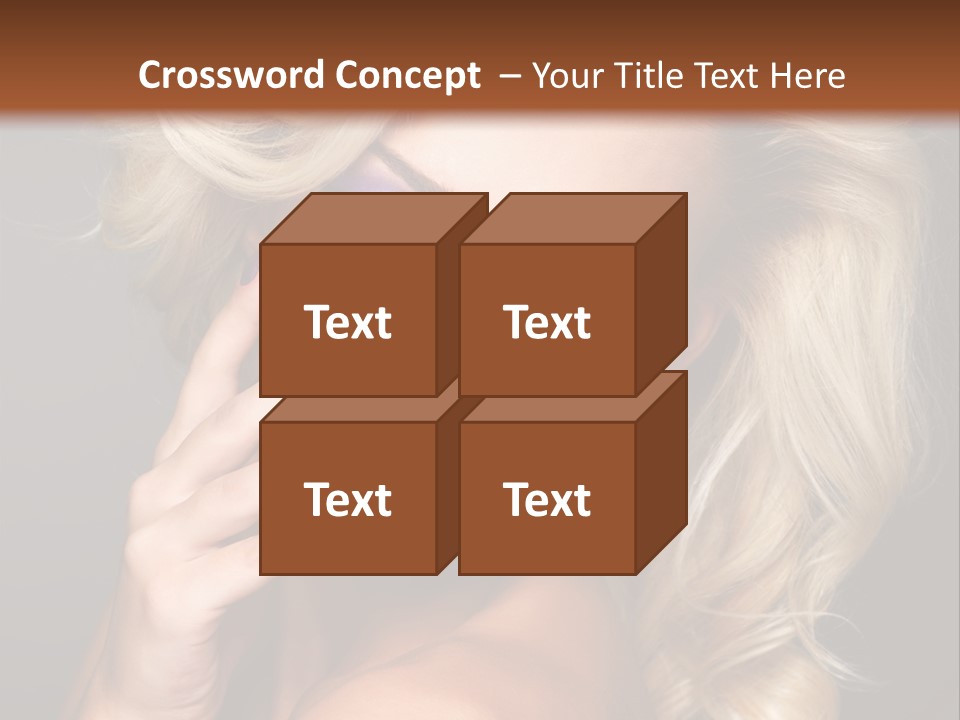 Elegance Woman Portrait Beauty Nails PowerPoint Template