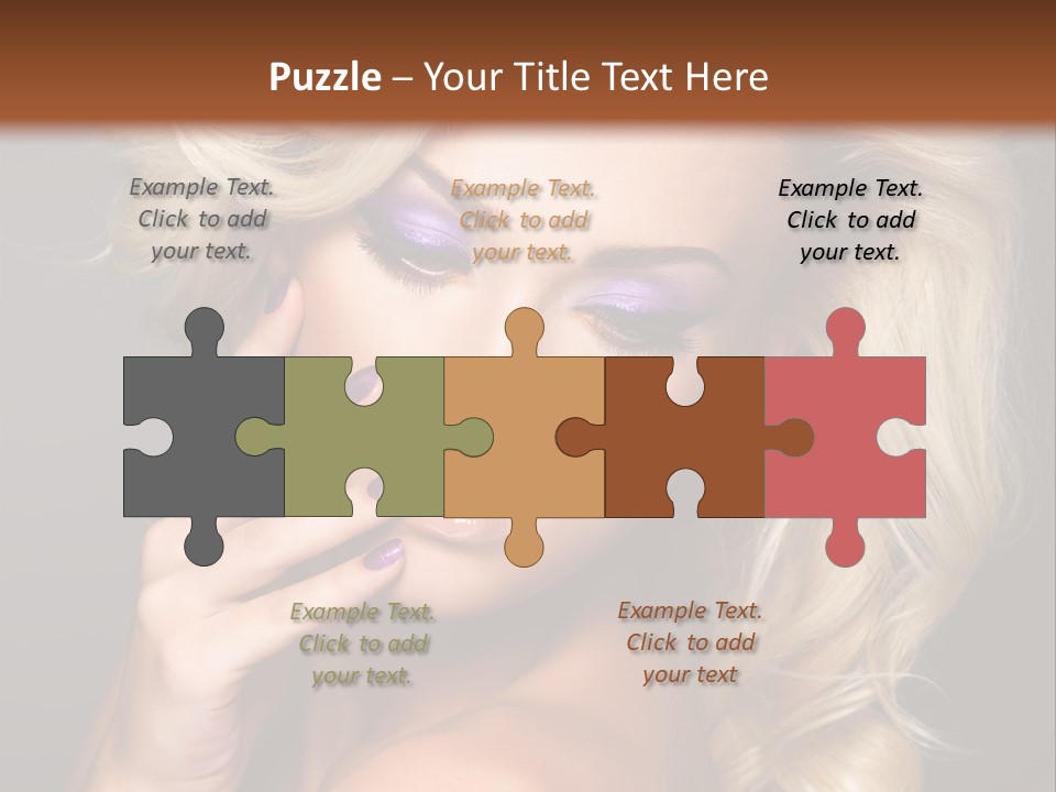 Elegance Woman Portrait Beauty Nails PowerPoint Template