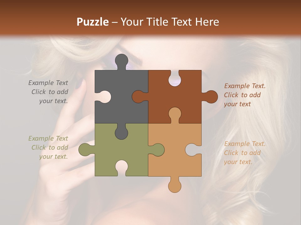 Elegance Woman Portrait Beauty Nails PowerPoint Template