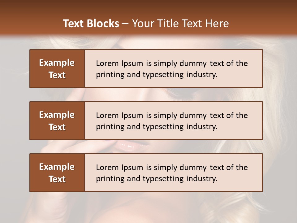 Elegance Woman Portrait Beauty Nails PowerPoint Template