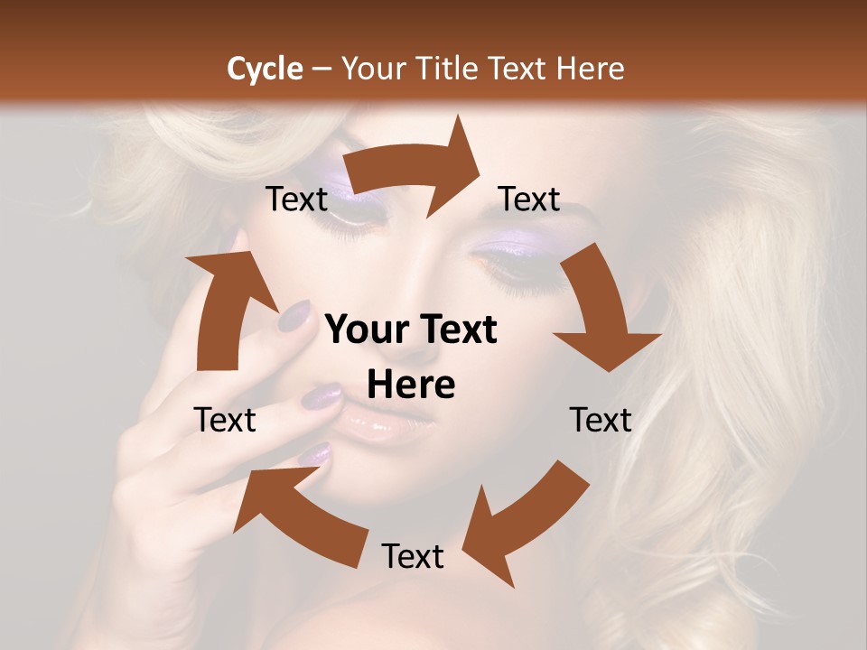 Elegance Woman Portrait Beauty Nails PowerPoint Template