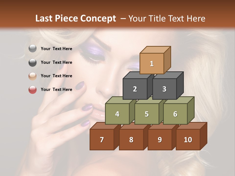 Elegance Woman Portrait Beauty Nails PowerPoint Template